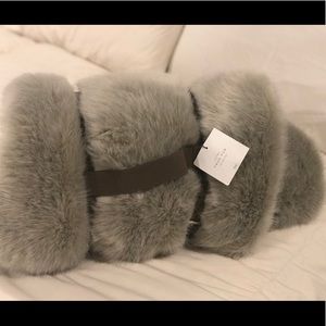 Faux Fur Throw blanket - Grey